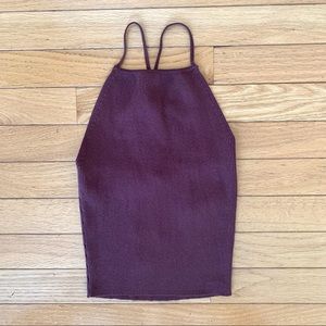 Zara Brown Crisscross Halter Size S